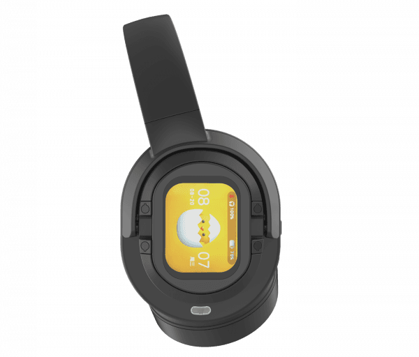 JUNYE JY-BN289 bluetooth headphones with active noise cancellation and lcd touchscreen detail