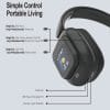 JUNYE JY-BN618 bluetooth headphones with active noise cancellation and lcd touchscreen detail