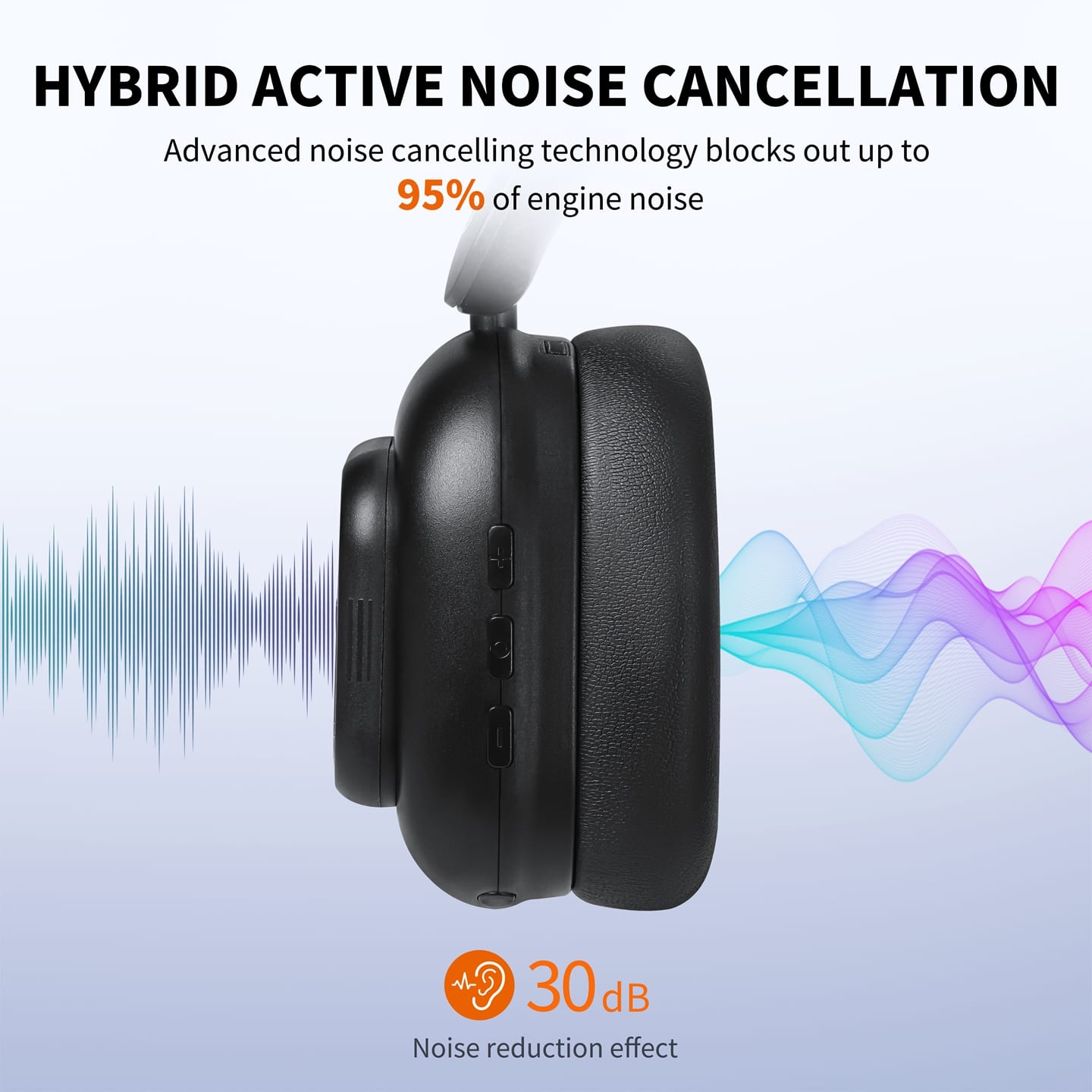 JUNYE JY-BN618 bluetooth headphones with active noise cancellation and lcd touchscreen from oem factory