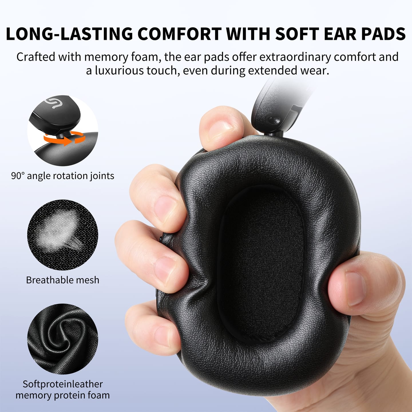 JUNYE JY-BN618 bluetooth headphones with active noise cancellation and lcd touchscreen from oem factory