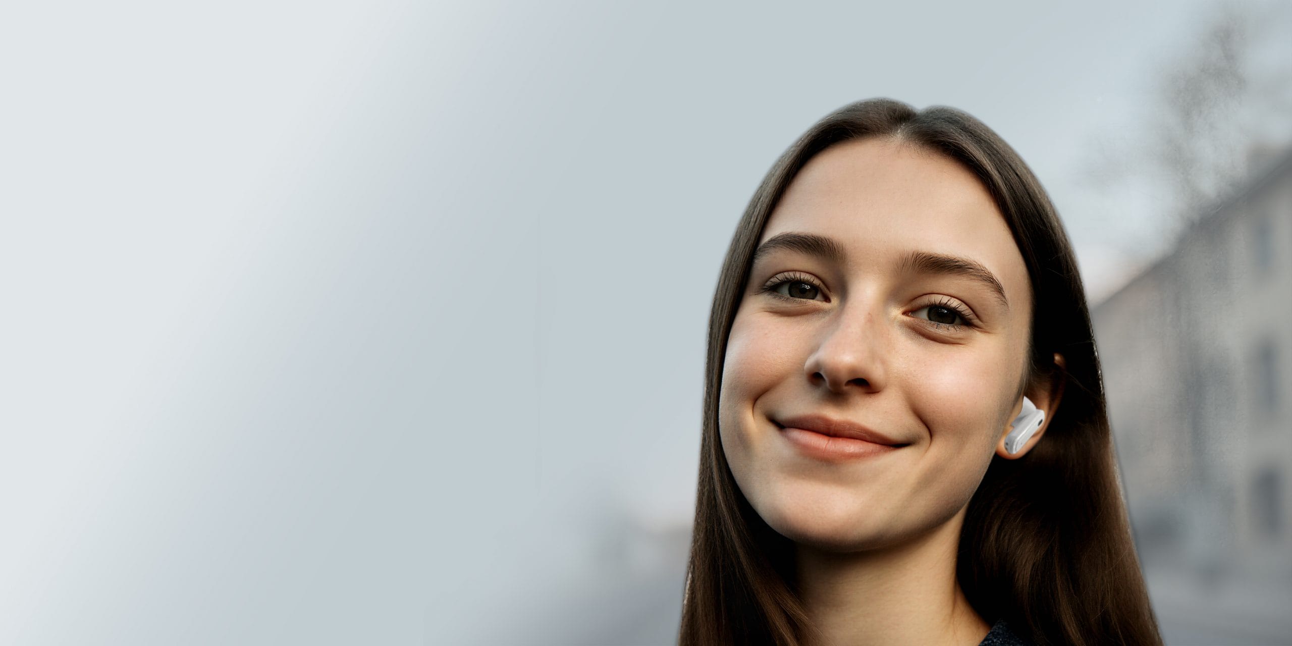 JUNYE JY-TWS23 white tws ANC bluetooth in-ear earphones model