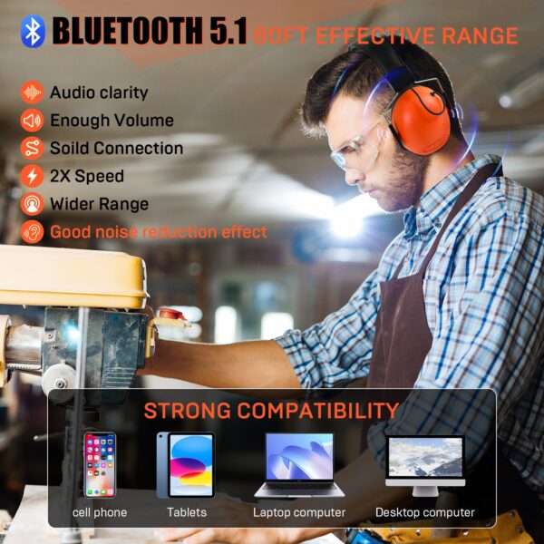 JUNYE JY-BT39 wireless bluetooth protection earmuffs